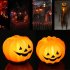 Plastic Halloween Pumpkin Orange LED Jack O Lantern Light for Festival Home Prop Decoration 7 0   7 0   6 3cm