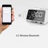 Plastic K11 Digital Bluetooth compatible  Speaker Alarm Clock Radio Usb Charge Built in Temperature Sensor Creative Led Display Speaker White UK plug
