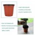 Plastic Multi size Flower  Pot Plant Pots Succulent Planter Pot For Outdoor Indoor Plants Red outside and black inside caliber 90mm