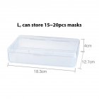 Plastic Portable Transparent Anti dust Mask Storage Box Dustproof Pollution Free Face Masks Container Disposable Mask Case 18 3   12 7   4
