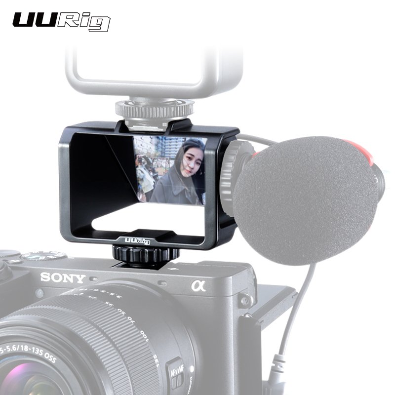 Plastic Selfie Flip for Sony A6500 / 6300 / A7M3 A7R3 Nikon Z6Z7 Mirrorless Camera Solution black