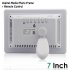 Play a slide show of your photos with your favorite music playing in the background on this 7 inch crystal clear LCD screen digital photo frame 