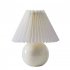 Pleated Ceramic Table Lamp USB Charging Bedroom Bedside LED Night Lamp With Dimmer Switch Creative Retro Farmhouse Desk Lamp  Single Color Warm Light  Blue gree