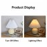 Pleated Ceramic Table Lamp USB Charging Bedroom Bedside LED Night Lamp With Dimmer Switch Creative Retro Farmhouse Desk Lamp  Single Color Warm Light  Blue gree