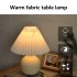 Pleated Ceramic Table Lamp USB Charging Bedroom Bedside LED Night Lamp With Dimmer Switch Creative Retro Farmhouse Desk Lamp  Single Color Warm Light  Blue gree