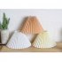 Pleated Ceramic Table Lamp USB Charging Bedroom Bedside LED Night Lamp With Dimmer Switch Creative Retro Farmhouse Desk Lamp  Single Color Warm Light  Blue gree