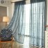 Plum Blossom Embroidered Tulle Curtain for Home Bedroom Living Room Privacy Protect white W 100cm   H 250cm