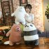 Plush Cartoon Bear Panda Stuffed Toy Throw Pillow Gift Decoration white  bear