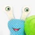 Plush Doll Corn Fleece Snail shape Cleaning Teeth Molars Doll green L
