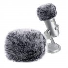 Plush  Microphone  Cover Windscreen Sleeve Compatible For Blue Yeti Condenser Microphone grey