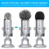Plush  Microphone  Cover Windscreen Sleeve Compatible For Blue Yeti Condenser Microphone grey