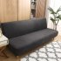 Plush Stretch Sofa Covers Couch Cover Non slip Sofa Slipcover Furniture Protector For Pets Kids Dog  without Arms  dark gray S
