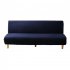 Plush Stretch Sofa Covers Couch Cover Non slip Sofa Slipcover Furniture Protector For Pets Kids Dog  without Arms  navy blue S