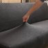 Plush Stretch Sofa Covers Couch Cover Non slip Sofa Slipcover Furniture Protector For Pets Kids Dog  without Arms  navy blue S