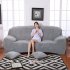 Plush Stretch Sofa Covers Stylish Furniture Cushions Sofa Slipcovers Winter Cover Protector  Light gray Three people 190 230cm