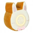 Plush Toy Night Light Alarm Clock, Cute Rabbit Plushies Bed Clock With Snooze Function, 1200mah Rechargeable Battery 4000K Warm Color Light For Teens Girls Boys Kids yellow