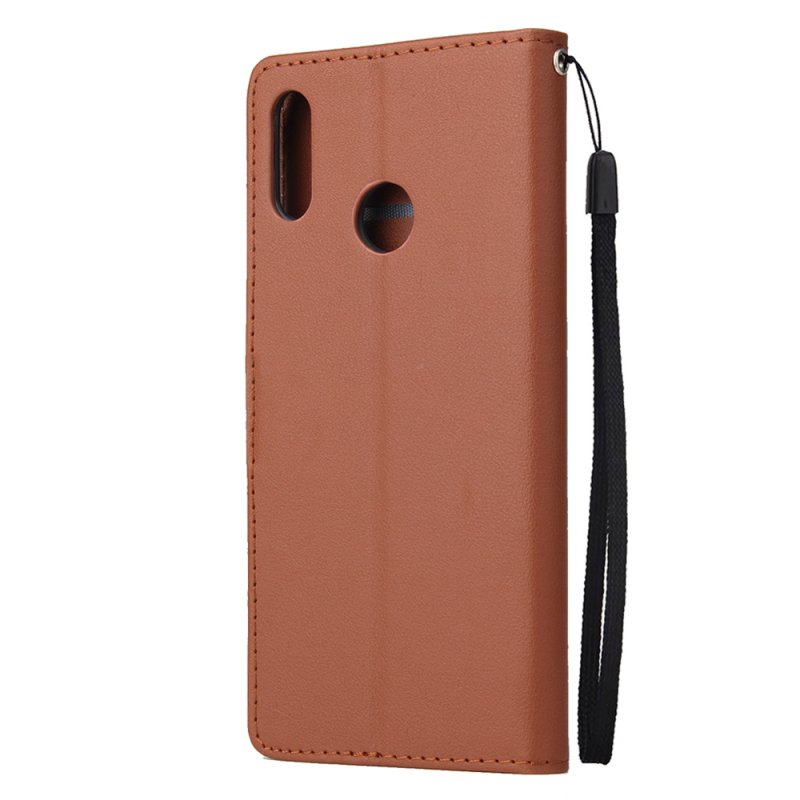 For HUAWEI Y9 2019 Flip-type Leather Protective Phone Case with 3 Card Position Buckle Design Phone Cover  black