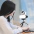 Pocket RGB Camera Light  Rechargeable Handheld LED Video Fill Light With LCD Display  1 4  Screw Mount Adapter And Cold Shoe  Portable Selfie Light For Live Str