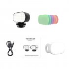 Pocket RGB Camera Light Rechargeable Handheld LED Video Fill Light With LCD Display 1/4 Inch Screw Mount Adapter And Cold Shoe Portable Selfie Light For Live Streaming Photograph Fill light 31LED