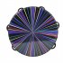 Polyester Drum Skin   Solid Wood 8 inch Double row Colorful Tambourine Hand rolled Hand Drum Percussion Instrument colorful rays