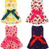 Polyester Pet  Clothes Summer Plaid    Skirt For Dog Pet Clothing Supplies yellow S