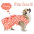 Polyester Pet  Clothes Summer Plaid    Skirt For Dog Pet Clothing Supplies Orange L