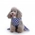 Polyester Pet  Clothes Summer Plaid    Skirt For Dog Pet Clothing Supplies blue L