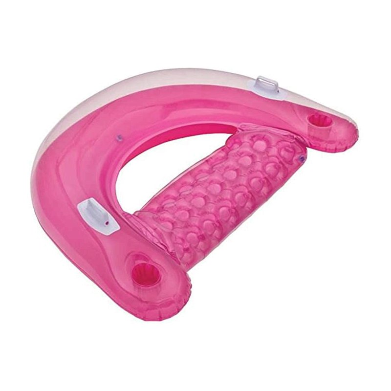 Pool Floats Chairs, Inflatable Pool Lounge Chairs, Floating Pool Hammock Chair, Blow Up Pool Floats For Pool Party Summer Water Fun Swimming Pool Lounge pink 95x80cm
