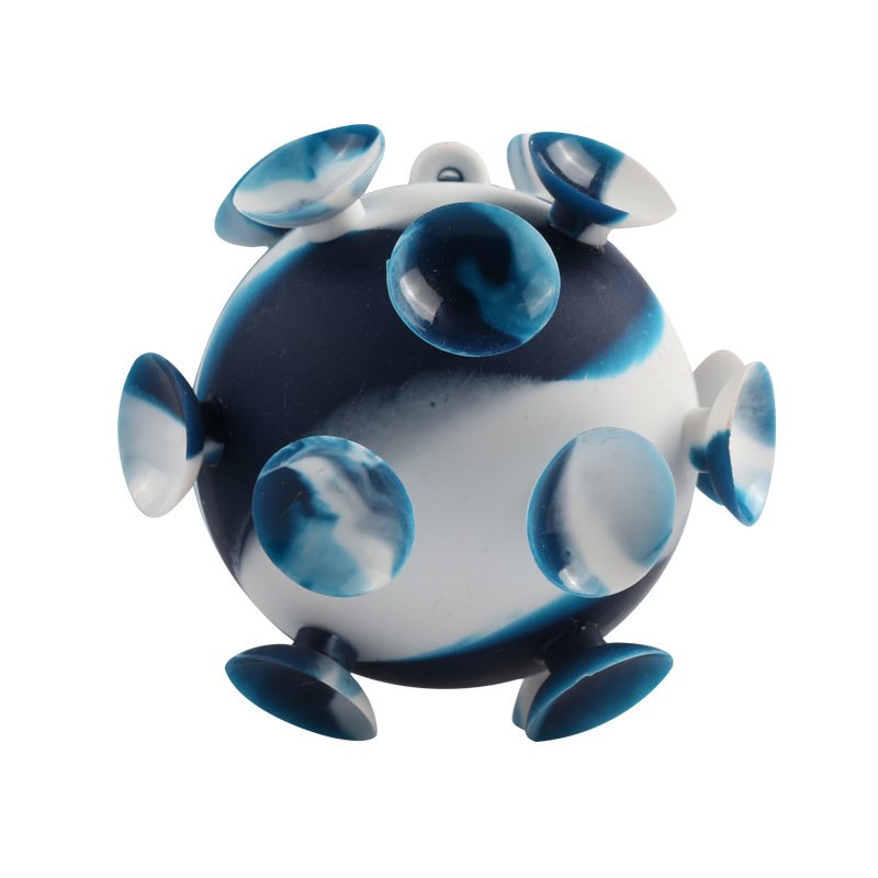 Wholesale Pop Ball Toys 3d Silicone Suction Cup Ball Decompression Anxiety  Relief Toys For Children Birthday Gifts mixed blue From China