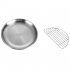 Pork Chop Plate Cafe Salad Plate Stainless Steel Plate  23cm 26cm  With Rack Large 26cm Disc   rack