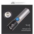 Portable 15000LM T6 LED USB Rechargeable Flashlight for Outdoor Supplies Silver Model K31