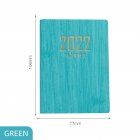 Portable 2022 A7 Mini Notebook English Schedule Daily Planner Notebooks Office School Supplies Stationery Green (A7)