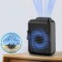 Portable 3 Modes Adjustable Fan for Outdoor Waist Neck Hanging Battery Powered black 77   36   110mm