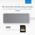 Portable 7 in 1 USB c Hub Type c to HDMI 2XUSB3 0 Ethernet SD TF Adapter