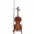 Portable Adjustable Foldable Musical Instrument Stand with Bow Holder for Violin Stand  brown