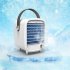 Portable  Air  Conditioner Small Usb Desktop Computer Built in Air Cooler Powerful Night Light Cooling Fan White