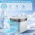 Portable Air Cooler Fan Mini Air Conditioner 3 Speeds Personal Cooling Fan With 7 color Gradient Night Light three generations