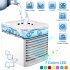 Portable Air Cooler Fan Mini Air Conditioner 3 Speeds Personal Cooling Fan With 7 color Gradient Night Light three generations