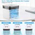 Portable Air Cooler Fan Mini Air Conditioner 3 Speeds Personal Cooling Fan With 7 color Gradient Night Light three generations
