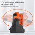 Portable Air Cooling Fan 270 Degree Adjustable Rechargeable Electric Fan Household Electrical Appliances Black Orange