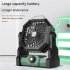 Portable Air Cooling Fan 270 Degree Adjustable Rechargeable Electric Fan Household Electrical Appliances Black Green