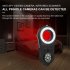 Portable Anti Spy Camera Detector Anti theft Alarm Surveillance Anti candid Infrared Scanner Detector S100 Black