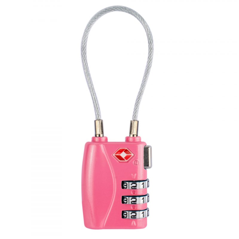 Portable Anti-theft Password Lock Mini Bag Small Padlock Customs Password Zinc Alloy Lock Black silver blue red rose red pink yellow green pearl blue_Pink