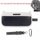 Portable Audio Case Silicone Protective Cover Compatible For Bose Soundlink Flex Bluetooth Speaker White