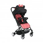 Portable Baby Stroller Multifunctional Compact Foldable Detachable Shock Absorption Infant Stroller Minnie