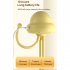 Portable Bladeless Stroller Fan 4000mah Usb Rechargeable 4 speed Handheld Mute Folding Desktop Air Cooler High   yellow