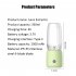 Portable Blender  Portable Juicer Blender With 6 Stainless Steel Blades  Motor Base  Button  1500mA Battery Personal Size Blender Juicer Cup For School pink