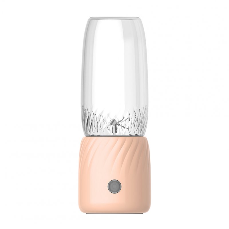 Portable Blender, Portable Juicer Blender With 6 Stainless Steel Blades, Motor Base, Button, 1500mA Battery Personal Size Blender Juicer Cup For School pink