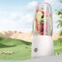 Portable Blender  Portable Juicer Blender With 6 Stainless Steel Blades  Motor Base  Button  1500mA Battery Personal Size Blender Juicer Cup For School pink