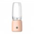 Portable Blender  Portable Juicer Blender With 6 Stainless Steel Blades  Motor Base  Button  1500mA Battery Personal Size Blender Juicer Cup For School pink